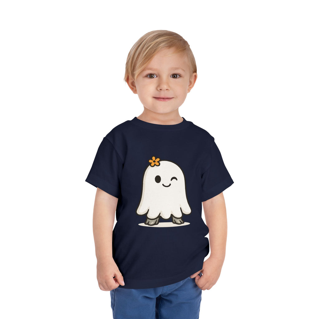 Cute Ghost Toddler Tee, Adorable Kids T-Shirt, Fun Halloween Outfit, Playful Short Sleeve Shirt, Toddler Gift, Everyday Wear