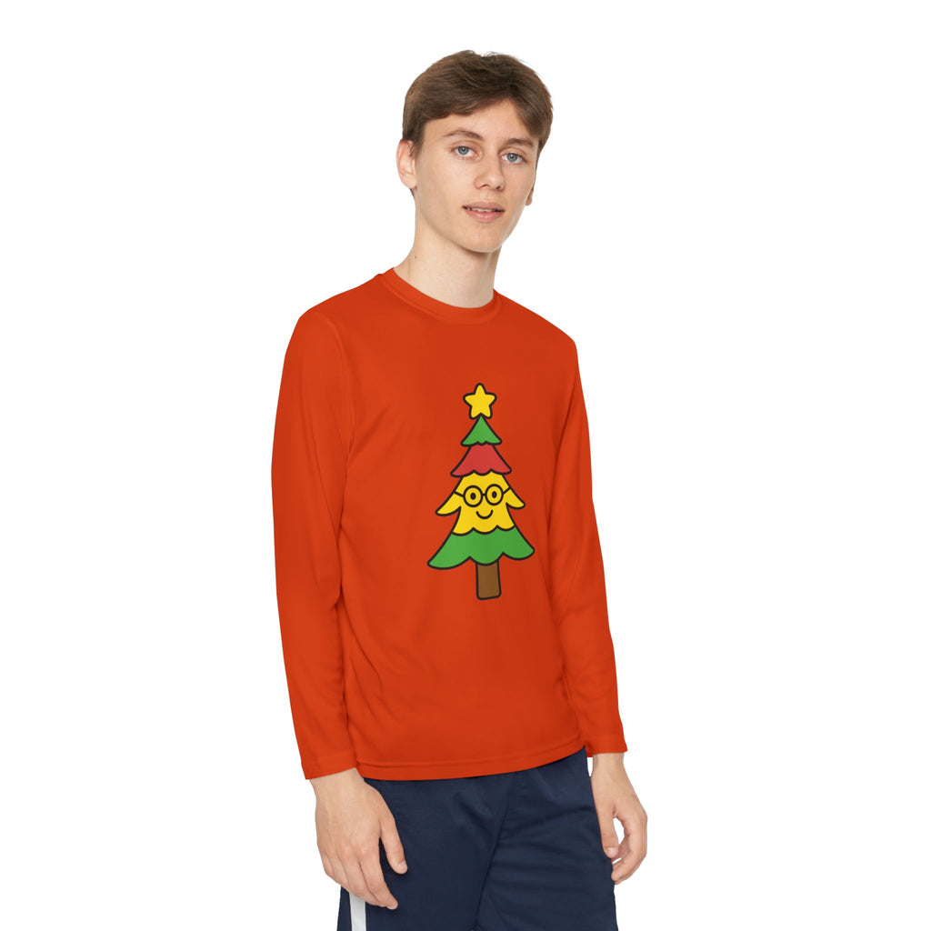 Lily's Holiday Cheer Smart Tree Youth Long Sleeve Tee with Christmas