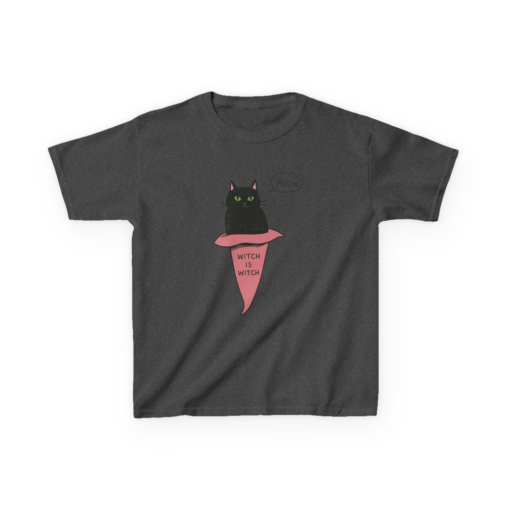Lily's Collection Kids Witchy Cat Tee | Cute Black Cat T-Shirt | Halloween Costume, Birthday Gift, Fun Playwear, Vintage Style