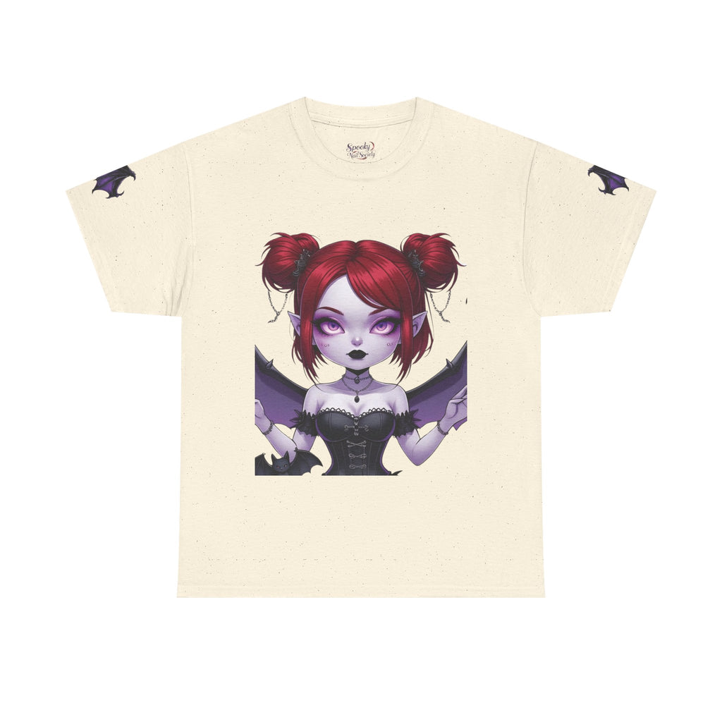 Elise-Gothic Fairy Unisex Heavy Cotton Tee, Dark Aesthetic T-Shirt, Alternative Fashion, Witchy Apparel, Unique Gifts for Her