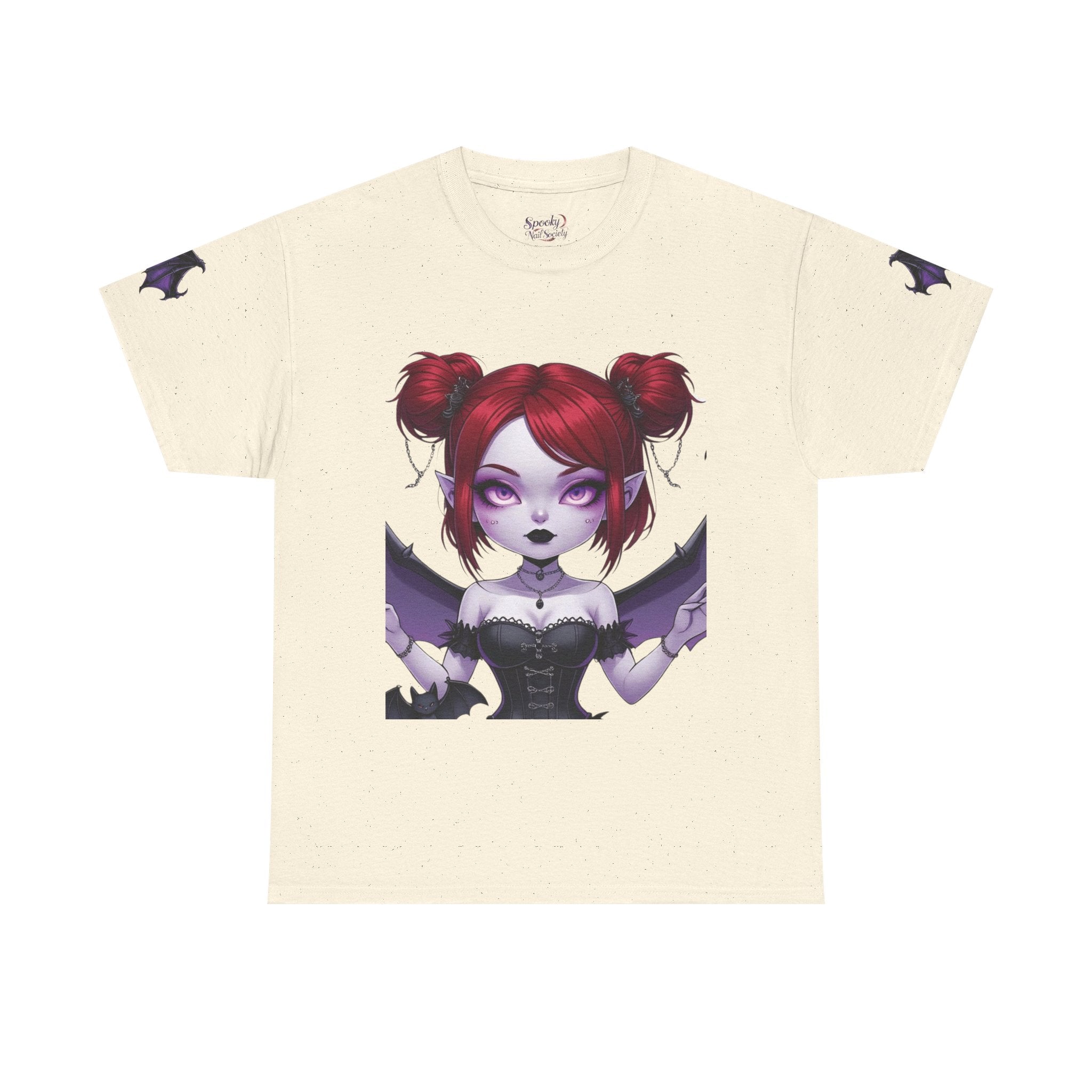 Elise-Gothic Fairy Unisex Heavy Cotton Tee, Dark Aesthetic T-Shirt, Alternative Fashion, Witchy Apparel, Unique Gifts for Her