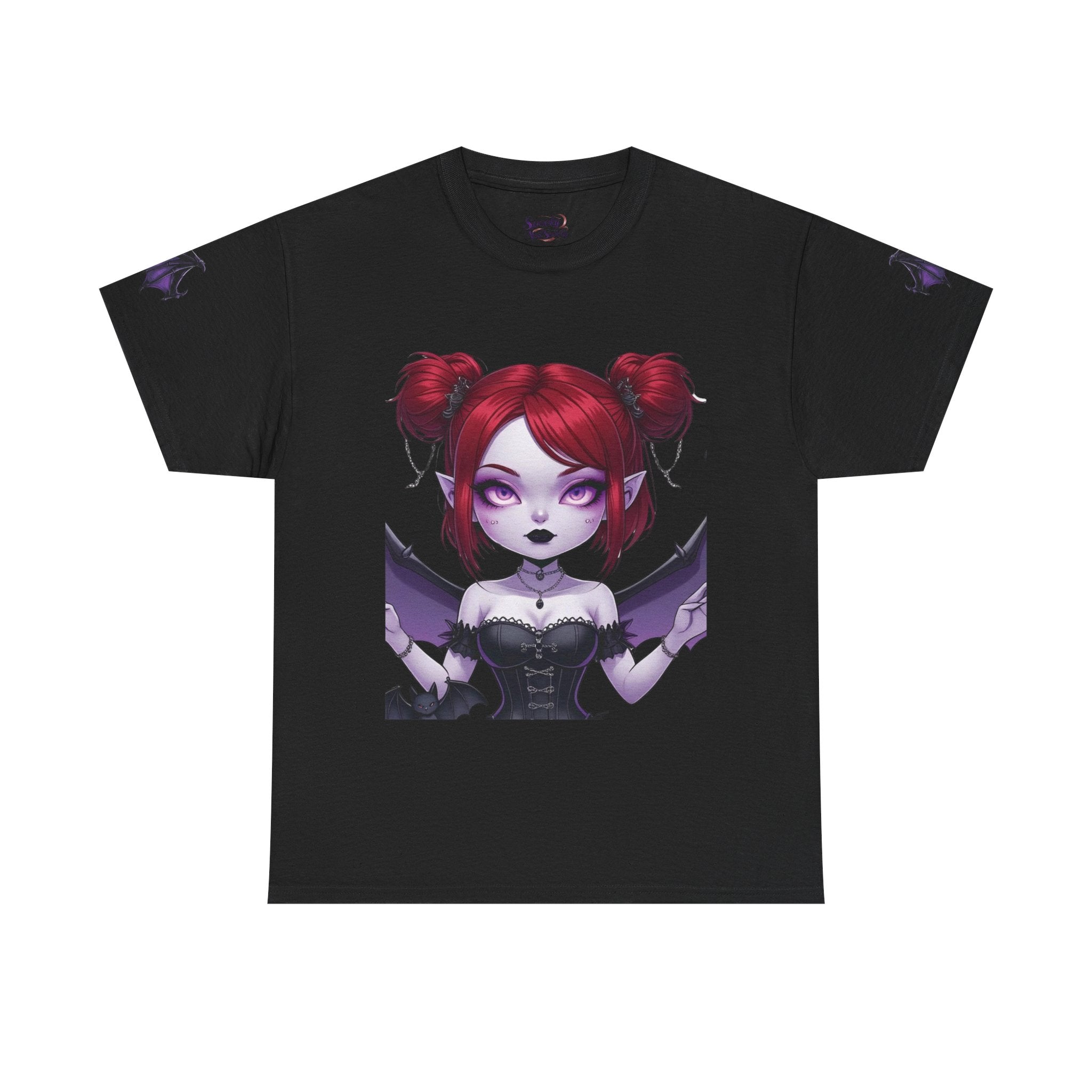 Elise-Gothic Fairy Unisex Heavy Cotton Tee, Dark Aesthetic T-Shirt, Alternative Fashion, Witchy Apparel, Unique Gifts for Her