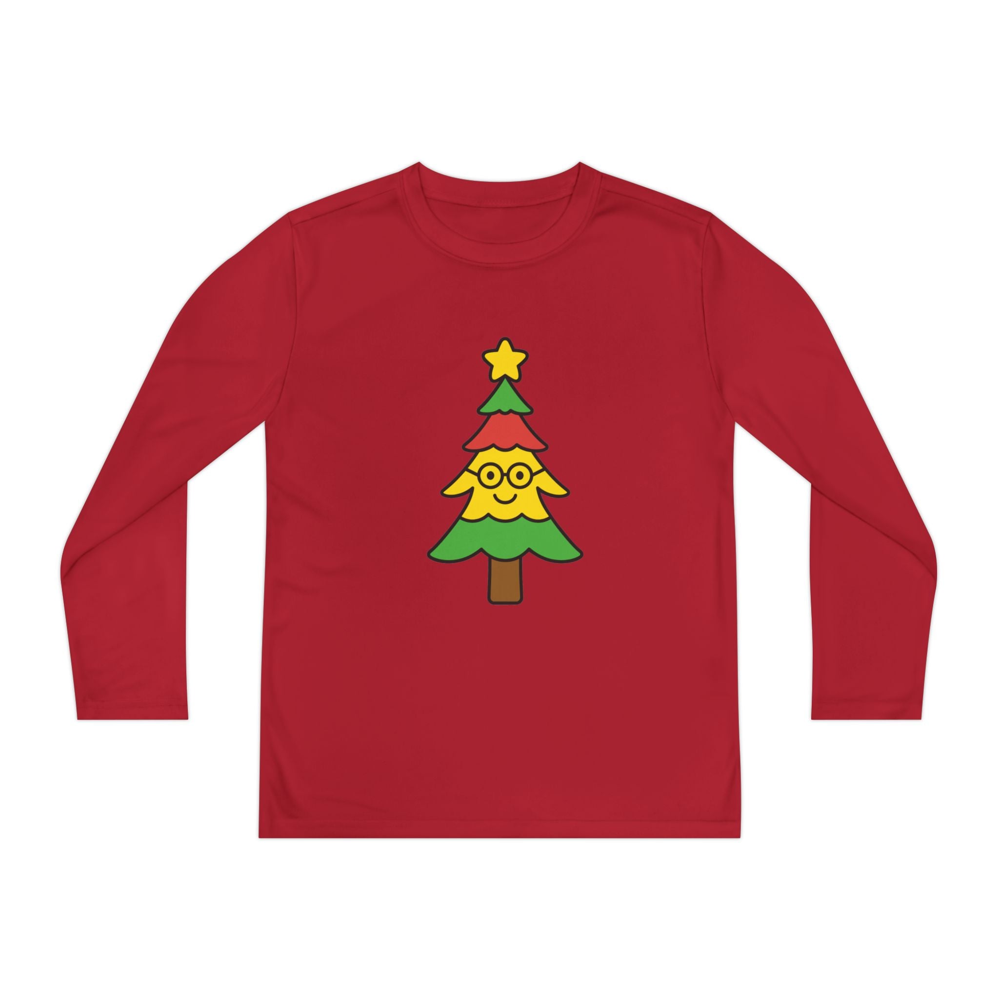 Lily's Holiday Cheer Smart Tree Youth Long Sleeve Tee with Christmas