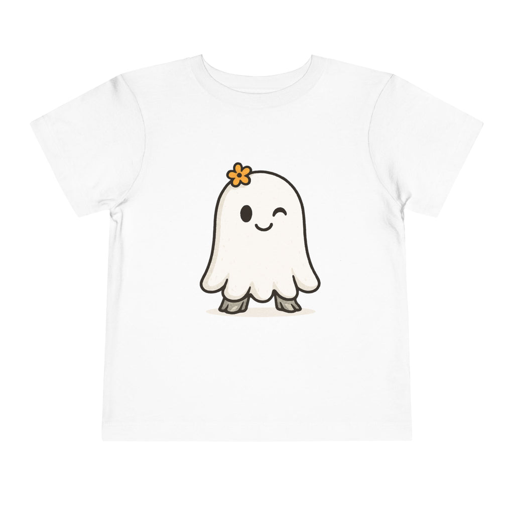 Cute Ghost Toddler Tee, Adorable Kids T-Shirt, Fun Halloween Outfit, Playful Short Sleeve Shirt, Toddler Gift, Everyday Wear