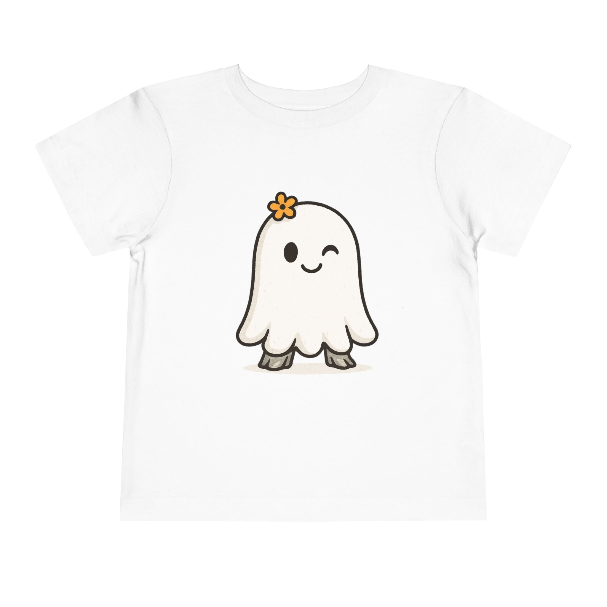 Cute Ghost Toddler Tee, Adorable Kids T-Shirt, Fun Halloween Outfit, Playful Short Sleeve Shirt, Toddler Gift, Everyday Wear