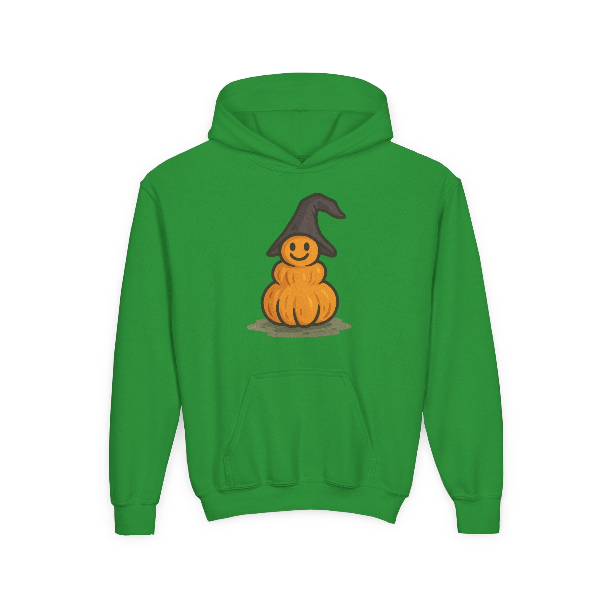 Cute Pumpkin Witch Youth Hoodie - Perfect for Halloween Celebrations