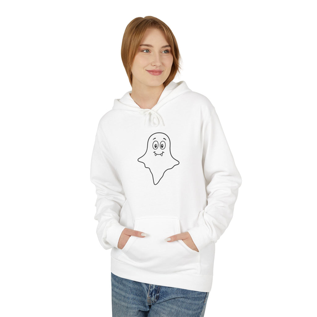 Ghostly Softstyle Hoodie for Halloween Lovers, Casual Wear, Cozy Gift, Unisex Sweatshirt, Autumn Vibes, Fun Costume