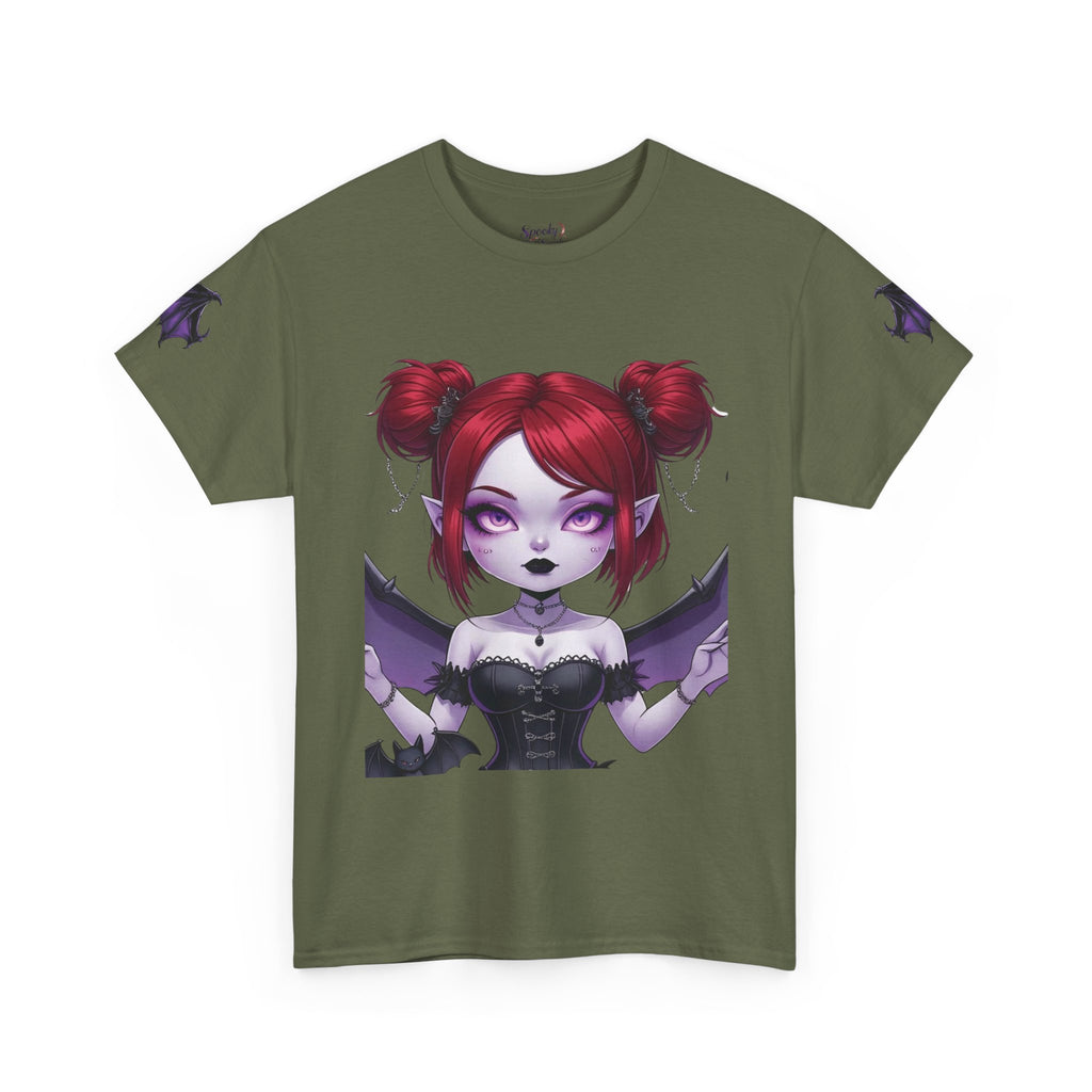 Elise-Gothic Fairy Unisex Heavy Cotton Tee, Dark Aesthetic T-Shirt, Alternative Fashion, Witchy Apparel, Unique Gifts for Her