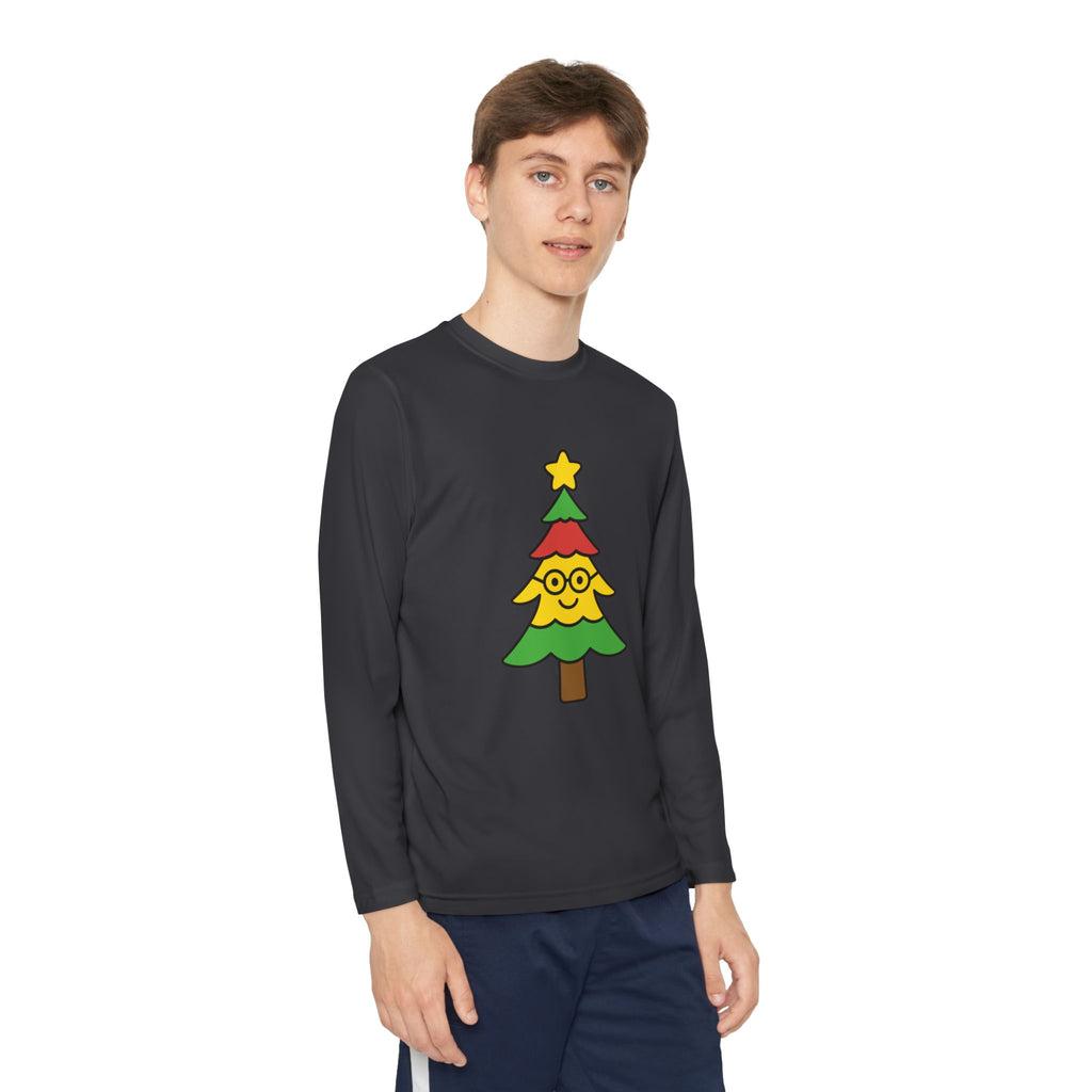 Lily's Holiday Cheer Smart Tree Youth Long Sleeve Tee with Christmas