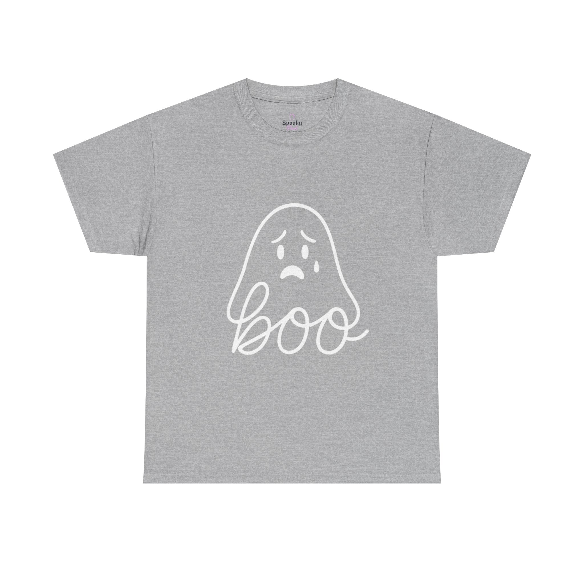 Boo Ghost Tee, Fun Halloween Unisex Shirt, Spooky Casual Wear, Cute Fall Apparel, Funny Ghost Graphic Tee