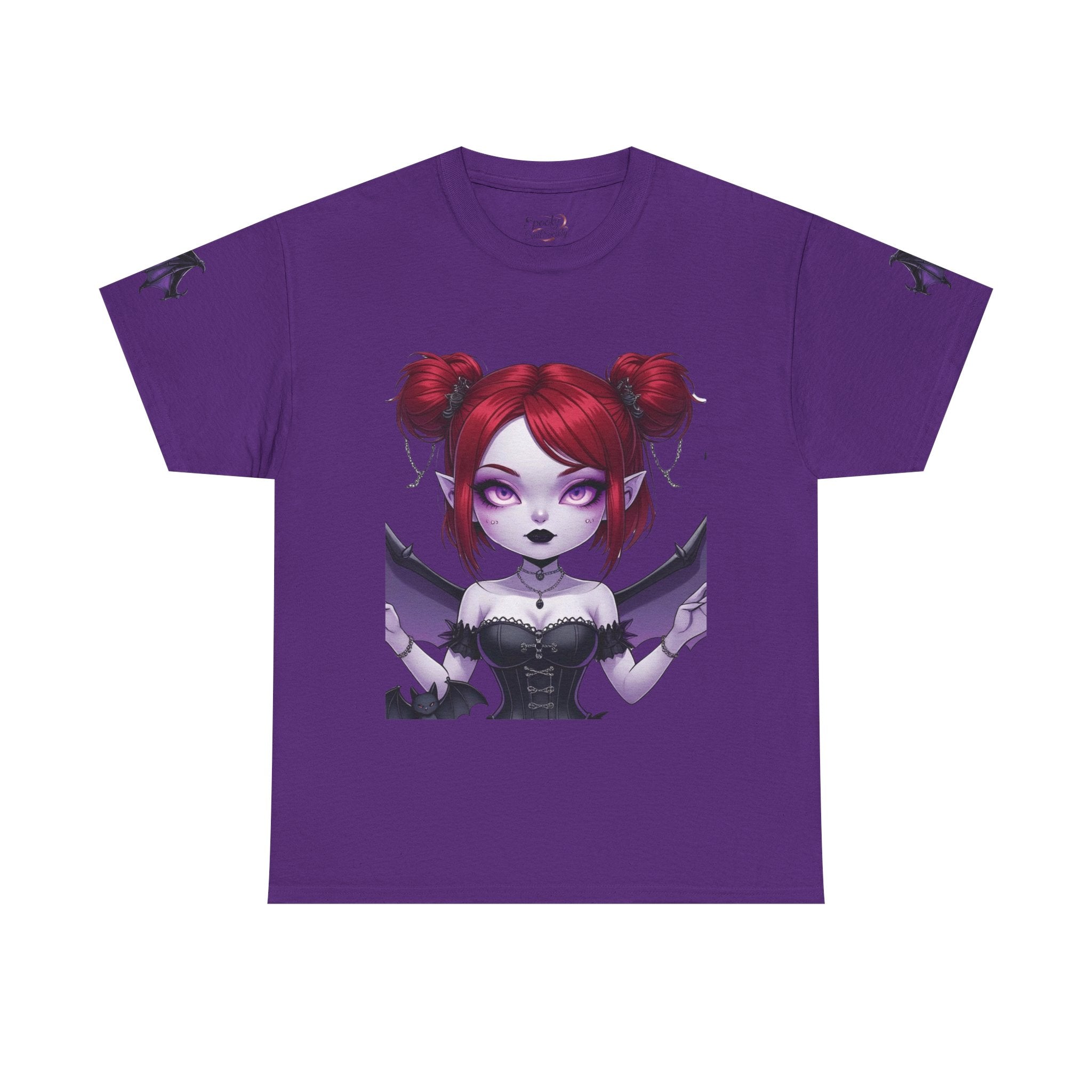 Elise-Gothic Fairy Unisex Heavy Cotton Tee, Dark Aesthetic T-Shirt, Alternative Fashion, Witchy Apparel, Unique Gifts for Her