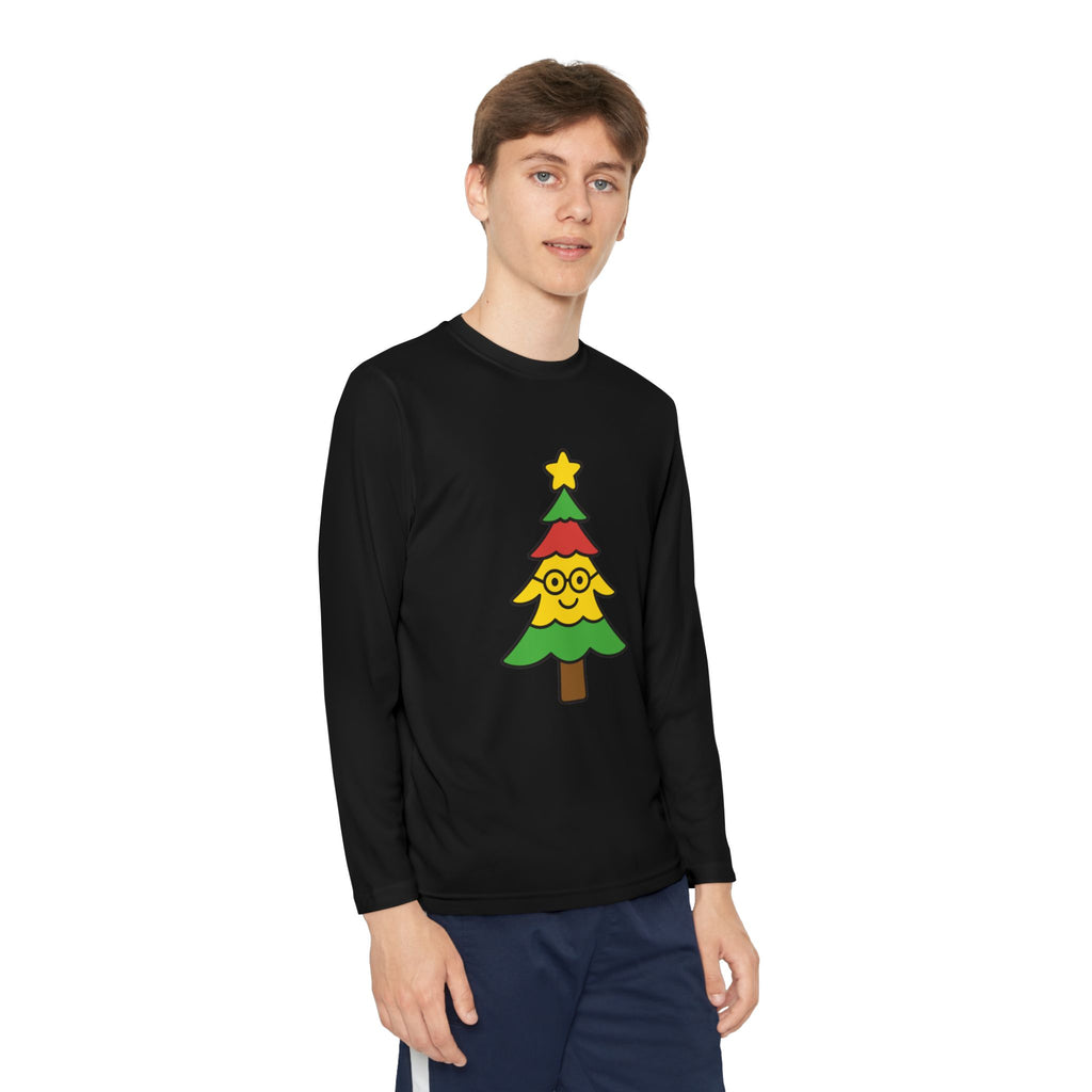 Lily's Holiday Cheer Smart Tree Youth Long Sleeve Tee with Christmas