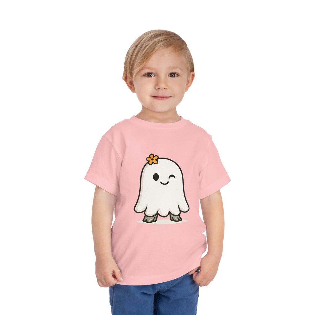 Cute Ghost Toddler Tee, Adorable Kids T-Shirt, Fun Halloween Outfit, Playful Short Sleeve Shirt, Toddler Gift, Everyday Wear