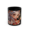 Granny Lily-Charming Black Mug with Cozy Vibes, Perfect for Tea Lovers, Gift for Friends, Cute Mug for Home or Office, 11oz and 15oz Options