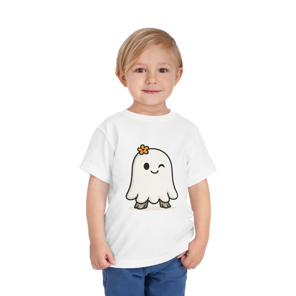 Cute Ghost Toddler Tee, Adorable Kids T-Shirt, Fun Halloween Outfit, Playful Short Sleeve Shirt, Toddler Gift, Everyday Wear