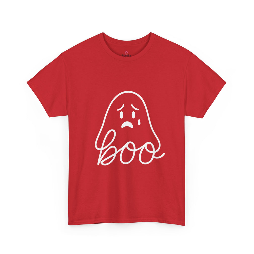 Boo Ghost Tee, Fun Halloween Unisex Shirt, Spooky Casual Wear, Cute Fall Apparel, Funny Ghost Graphic Tee