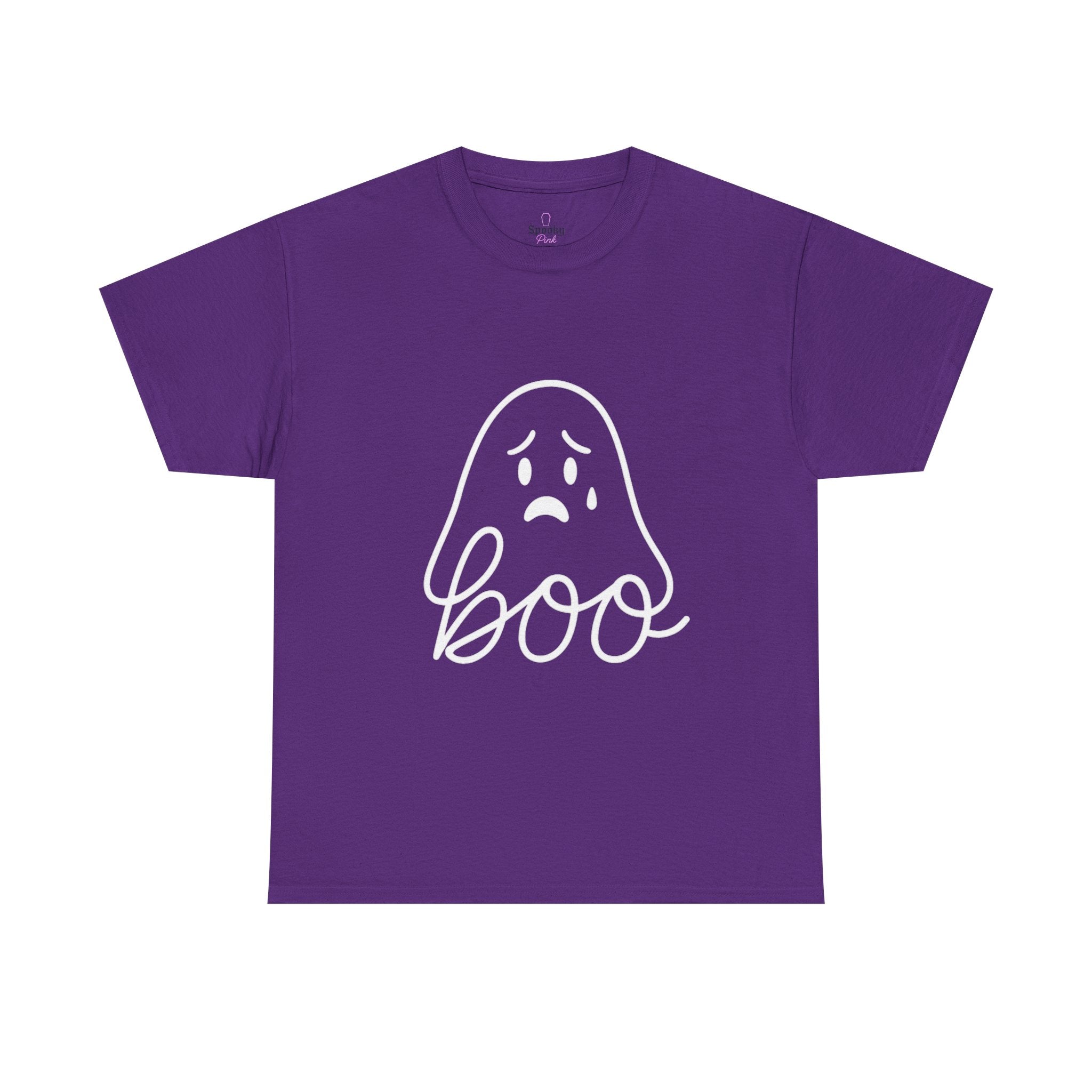 Boo Ghost Tee, Fun Halloween Unisex Shirt, Spooky Casual Wear, Cute Fall Apparel, Funny Ghost Graphic Tee