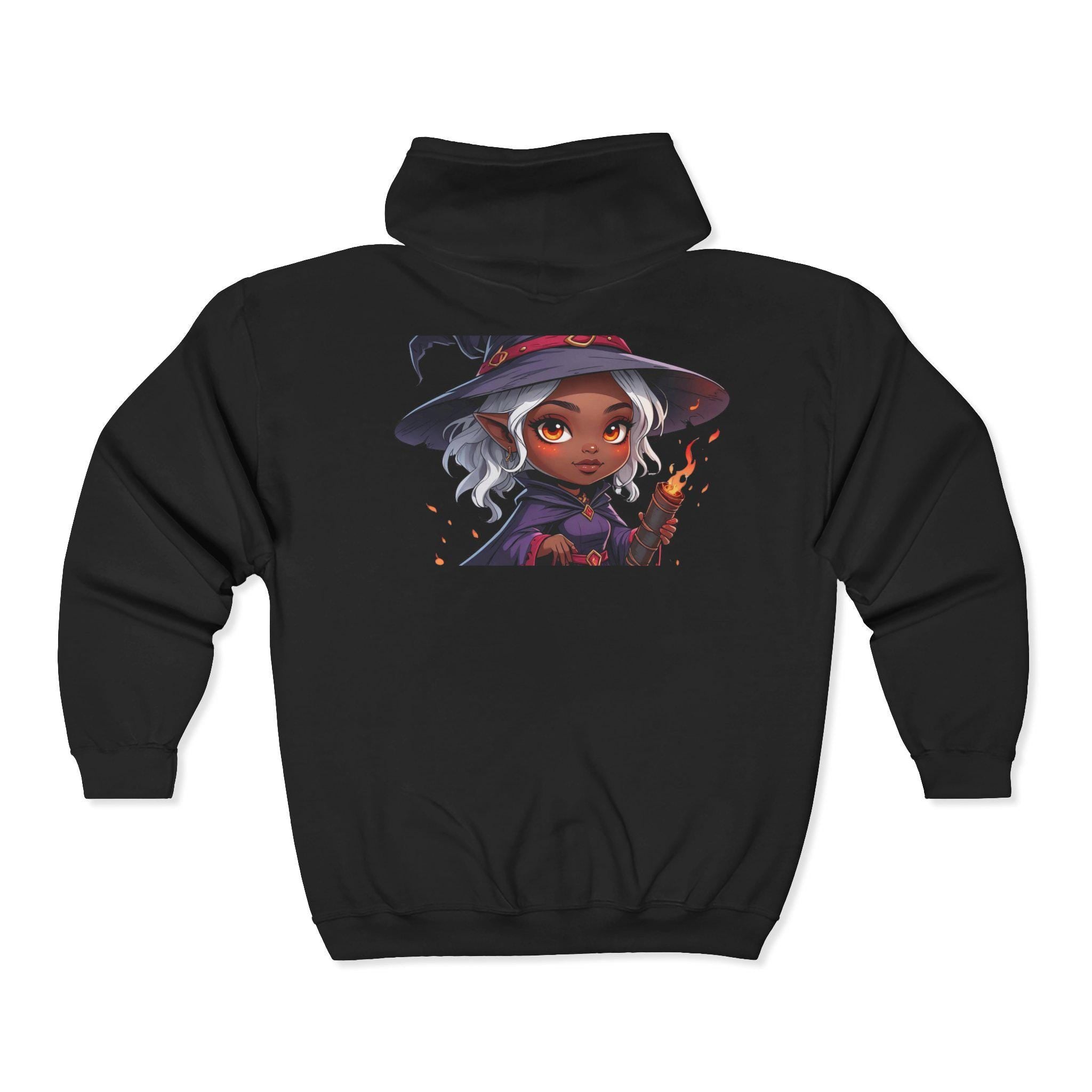 Lily ShadowFlame Full Zip Hooded Sweatshirt, Unisex Hoodies, Casual Wear, Cozy Layering, Gift for Gamers