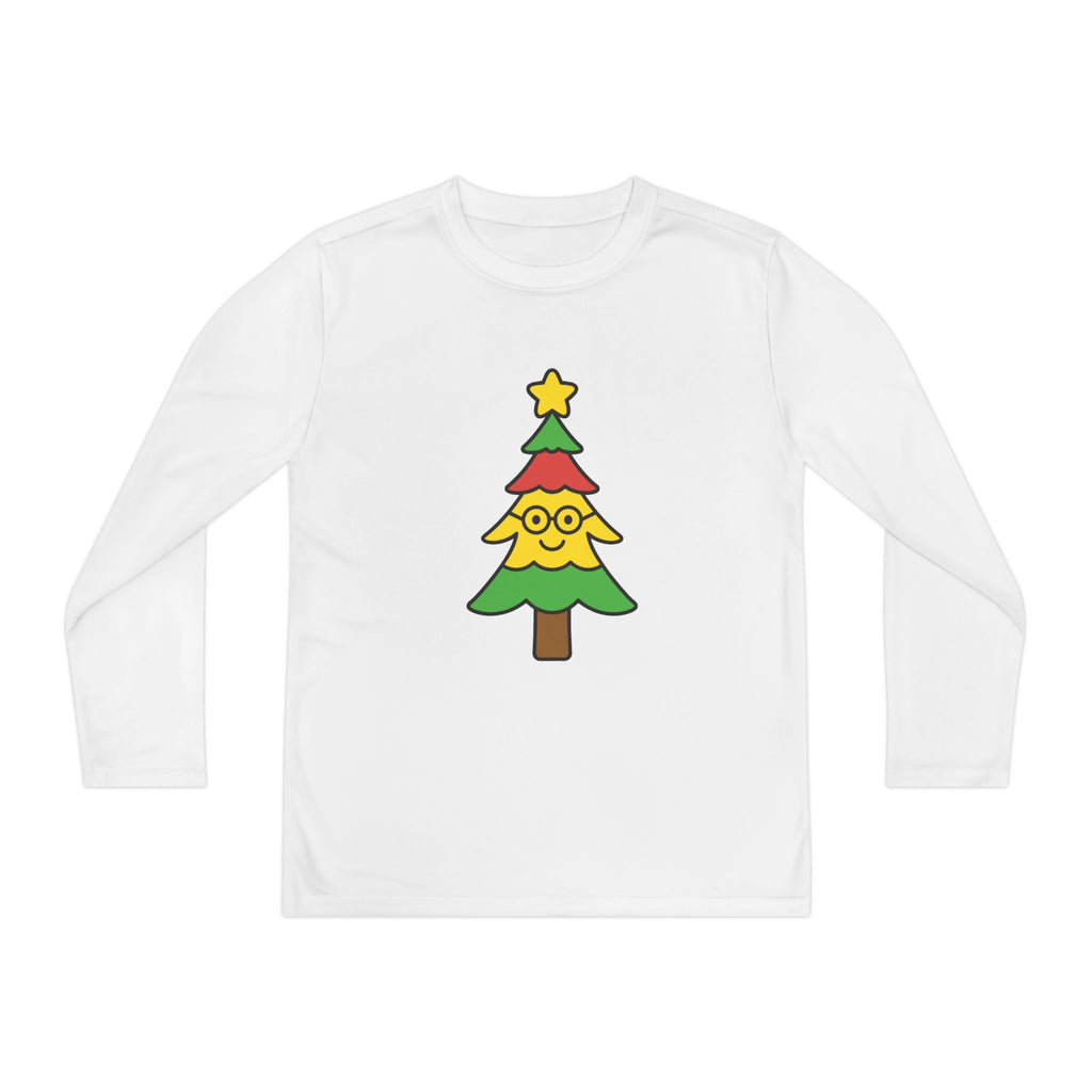 Lily's Holiday Cheer Smart Tree Youth Long Sleeve Tee with Christmas