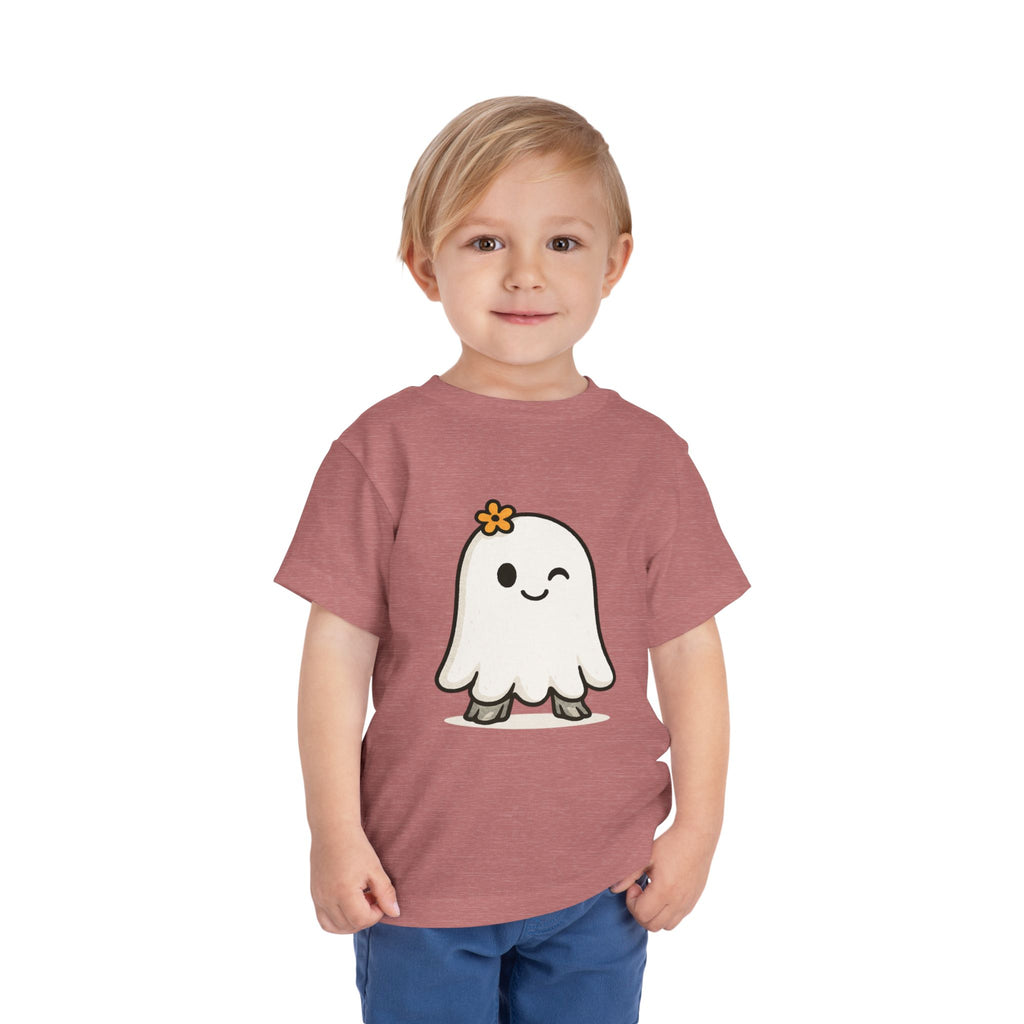Cute Ghost Toddler Tee, Adorable Kids T-Shirt, Fun Halloween Outfit, Playful Short Sleeve Shirt, Toddler Gift, Everyday Wear
