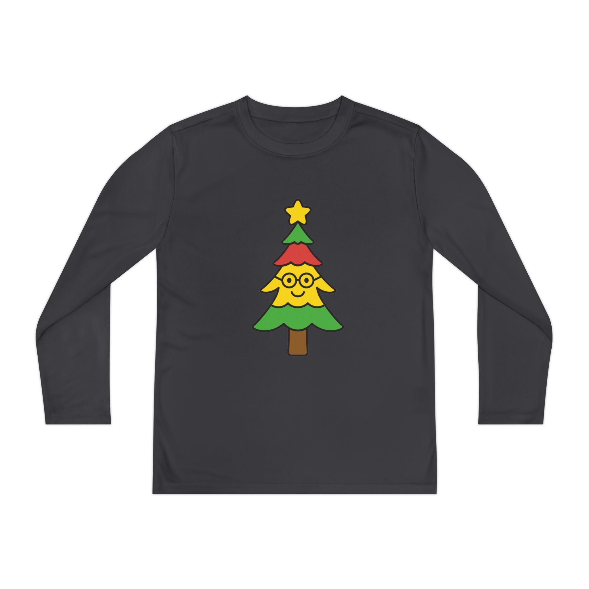 Lily's Holiday Cheer Smart Tree Youth Long Sleeve Tee with Christmas