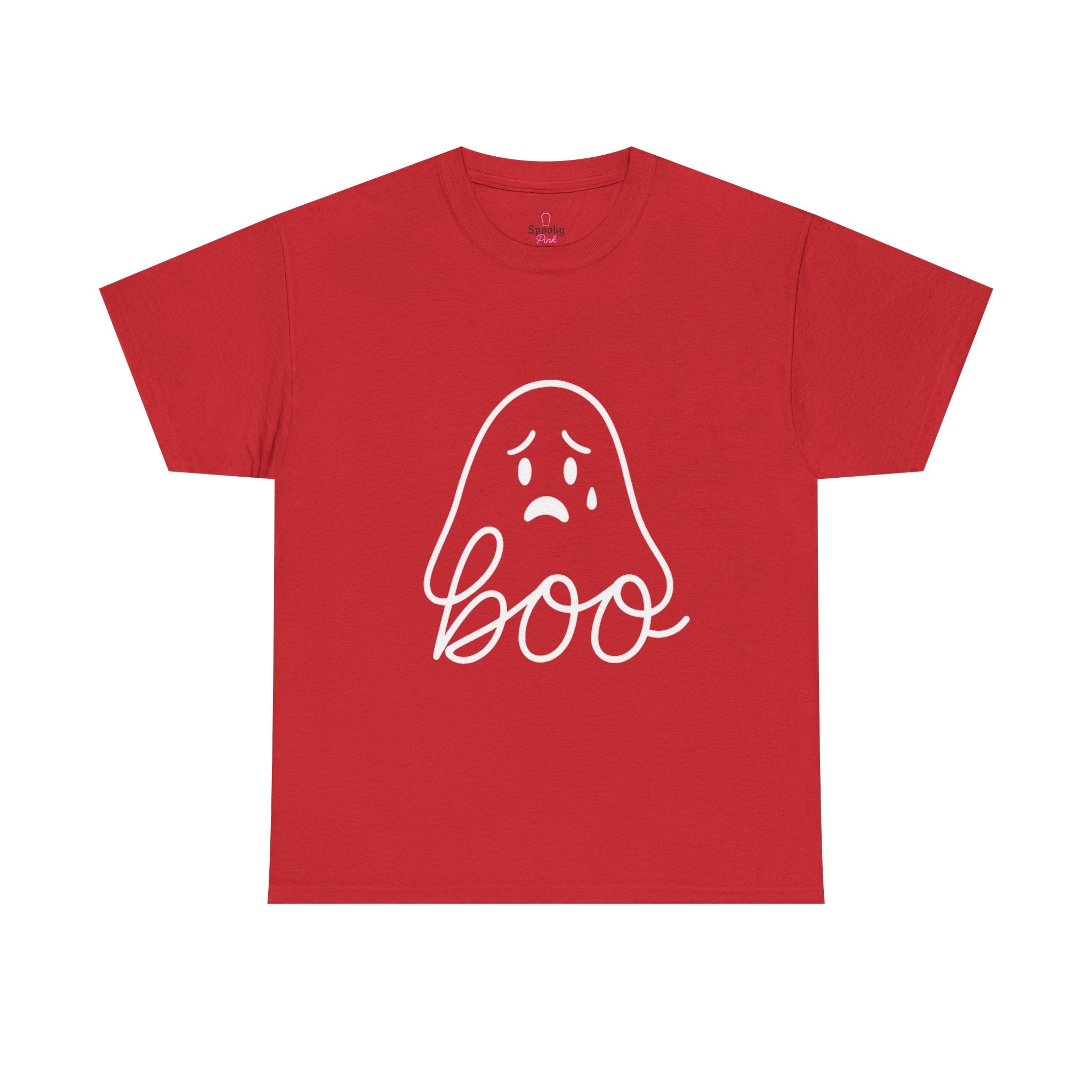 Boo Ghost Tee, Fun Halloween Unisex Shirt, Spooky Casual Wear, Cute Fall Apparel, Funny Ghost Graphic Tee