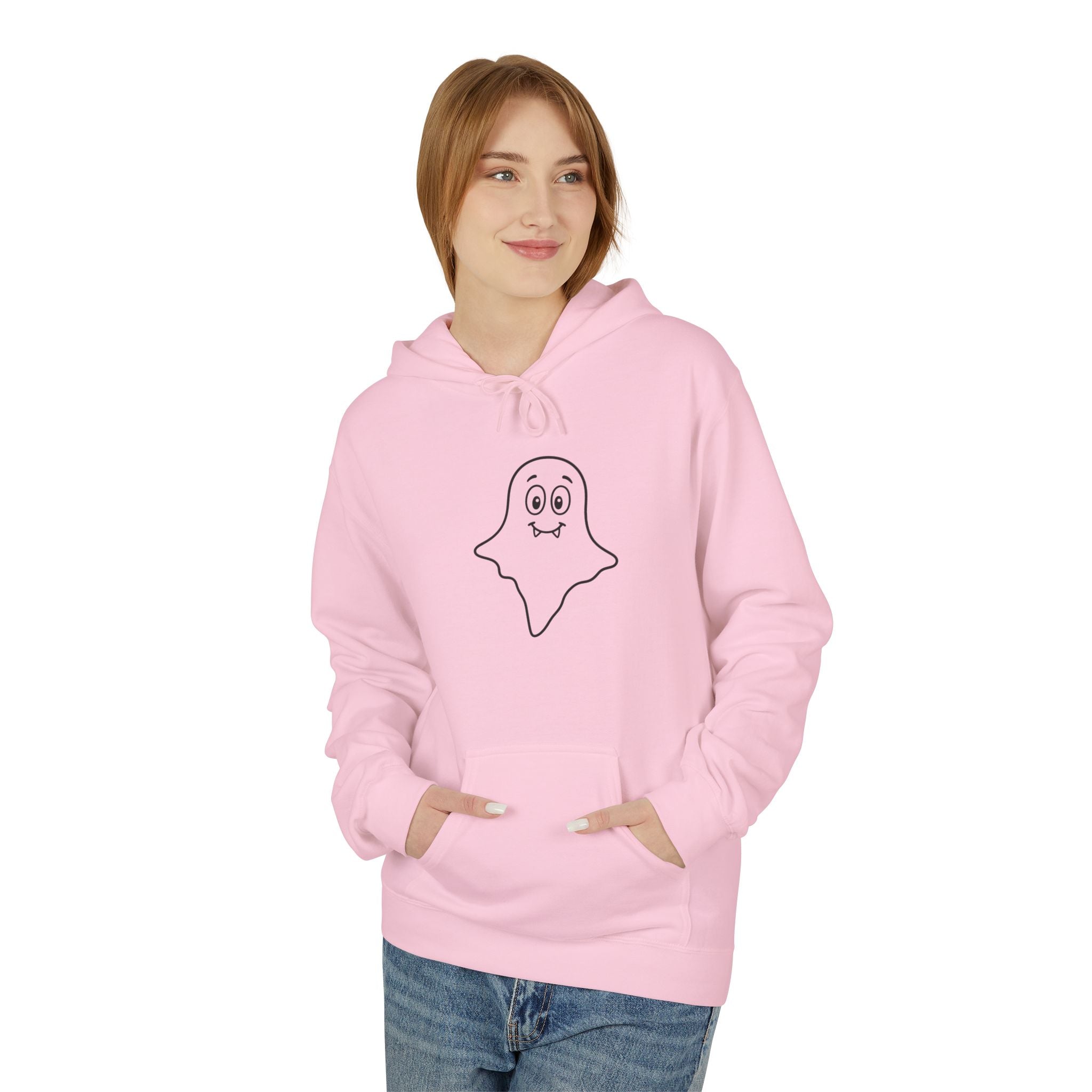 Ghostly Softstyle Hoodie for Halloween Lovers, Casual Wear, Cozy Gift, Unisex Sweatshirt, Autumn Vibes, Fun Costume