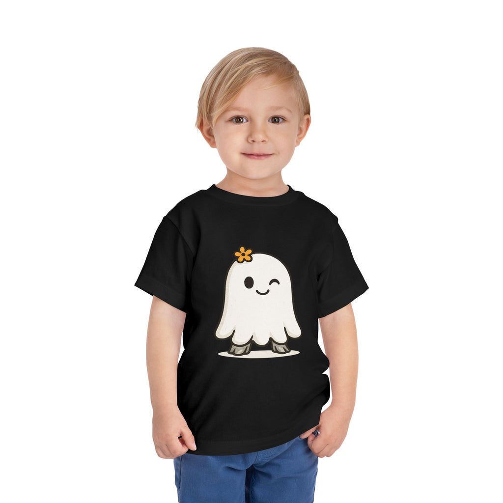 Cute Ghost Toddler Tee, Adorable Kids T-Shirt, Fun Halloween Outfit, Playful Short Sleeve Shirt, Toddler Gift, Everyday Wear