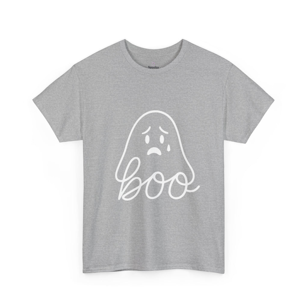 Boo Ghost Tee, Fun Halloween Unisex Shirt, Spooky Casual Wear, Cute Fall Apparel, Funny Ghost Graphic Tee