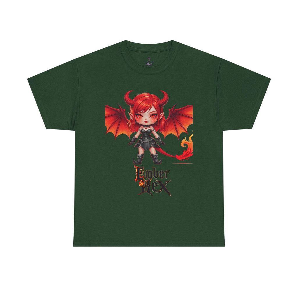 Kawaii Demon Tee, Cute Graphic T-Shirt, Unisex Heavy Cotton Tee, Alternative Fashion, Halloween Apparel, Unique Gift Idea