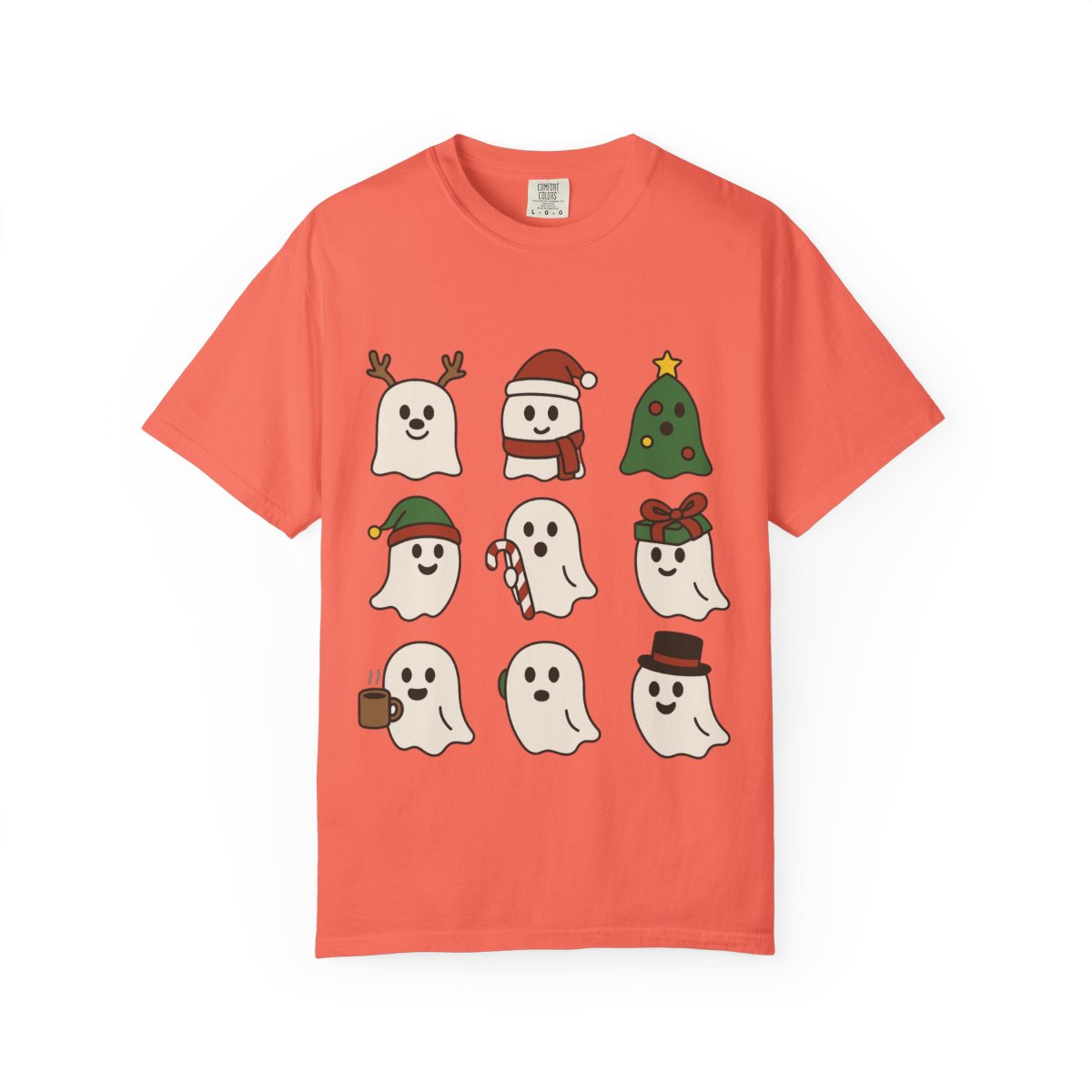 Whimsical Ghost Holiday T-Shirt, Cute Halloween Shirt, Christmas Ghost Tee, Fun Holiday Apparel, Unisex Gift Idea