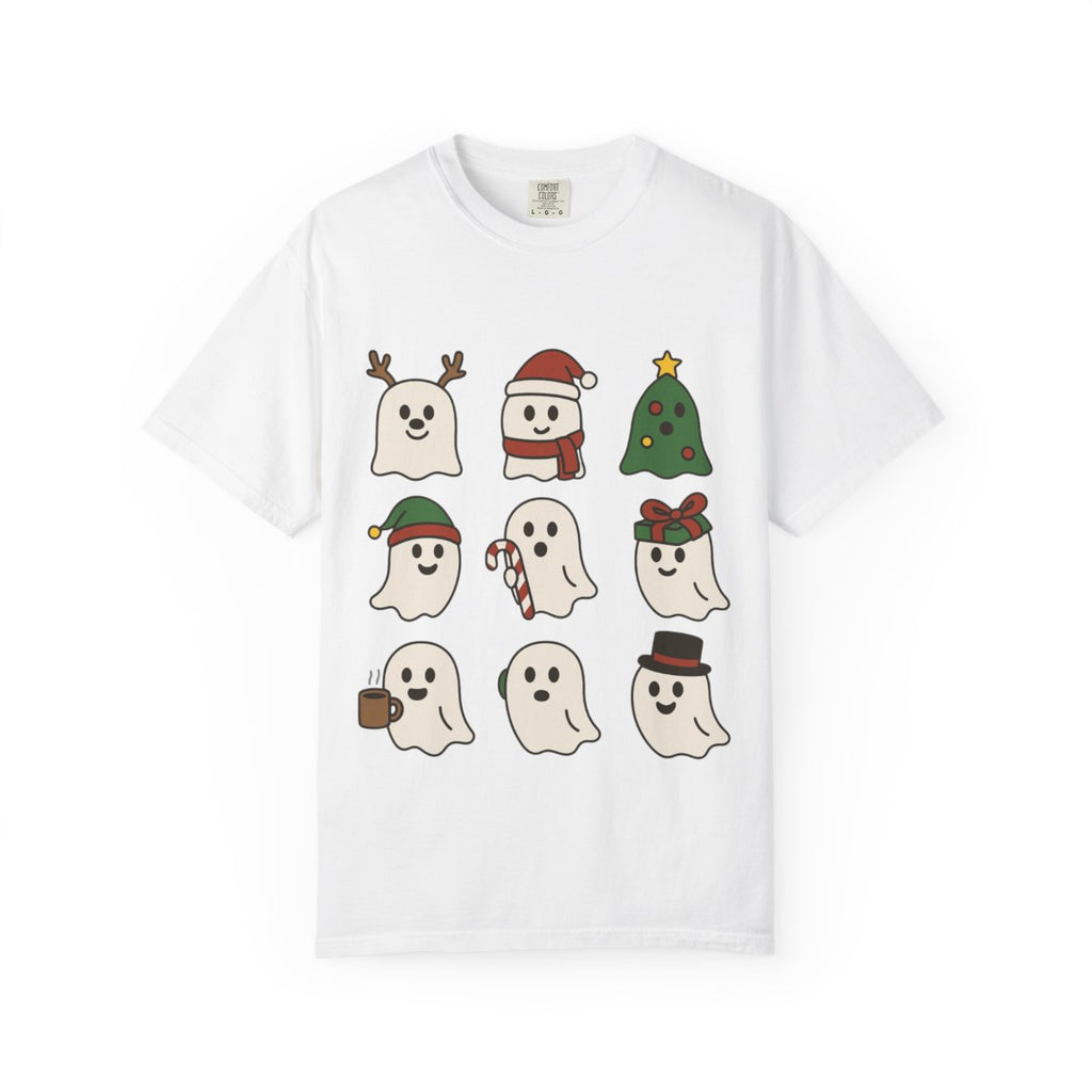 Whimsical Ghost Holiday T-Shirt, Cute Halloween Shirt, Christmas Ghost Tee, Fun Holiday Apparel, Unisex Gift Idea